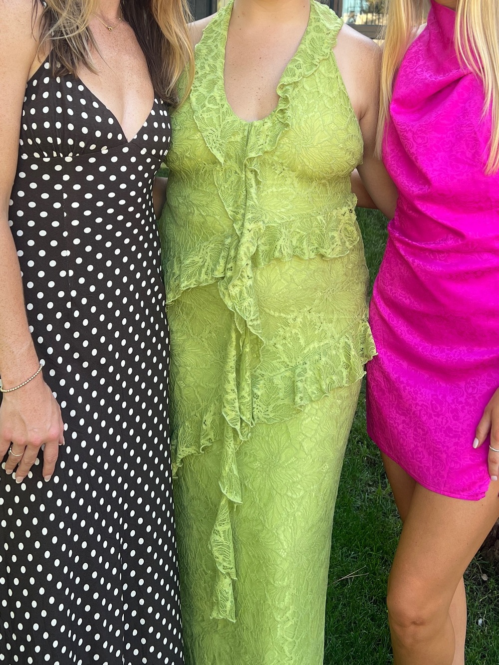 ASOS Lime Green Ruffled Halter Maxi Dress - Picture 4 of 4